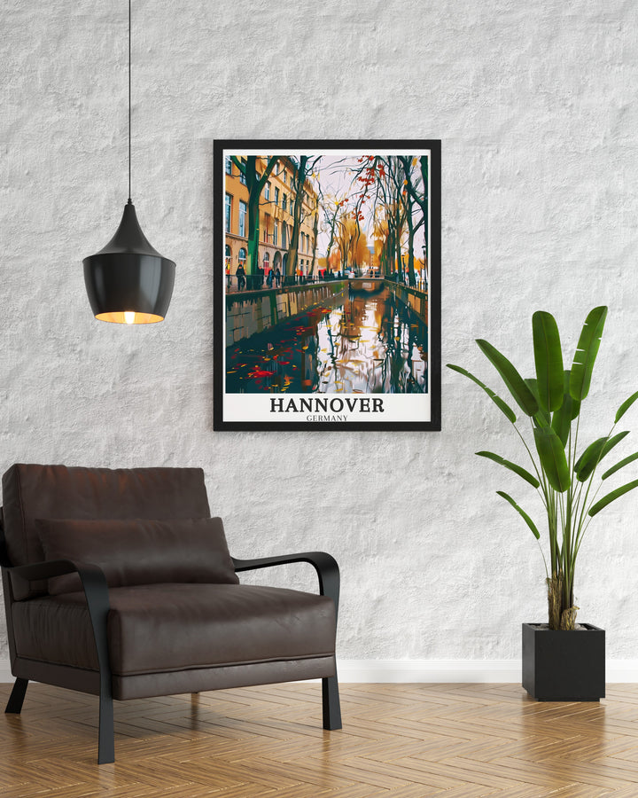 Wall art of Lower Saxony showcasing the diverse landscapes of this German region from lush forests to vibrant urban centers ideal for those who appreciate the beauty and cultural richness of Germanys northern states