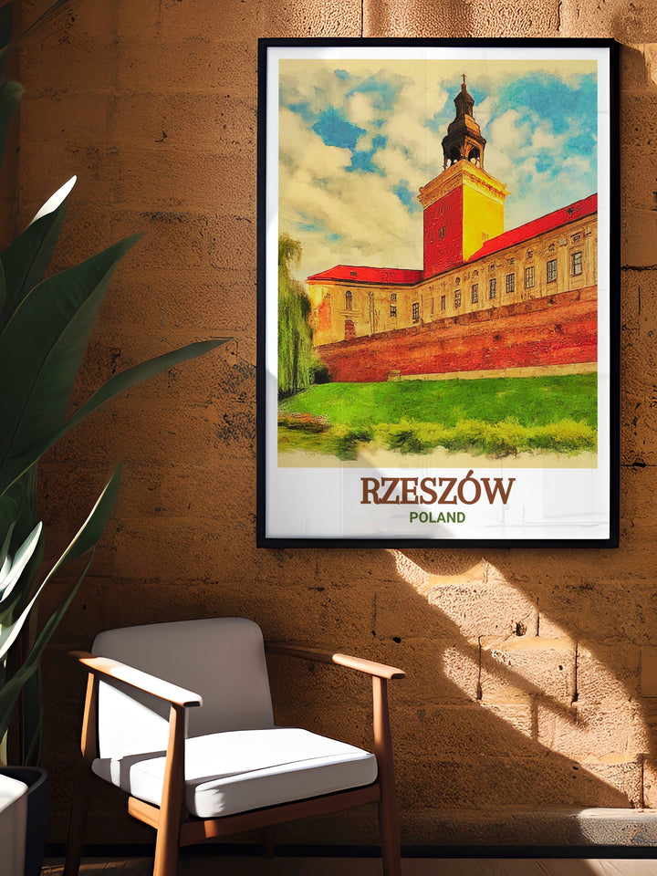 Bring the charm of Rzeszow Castle into your home with this exquisite art print a perfect choice for those who appreciate detailed architecture and want to incorporate a piece of Poland into their decor.