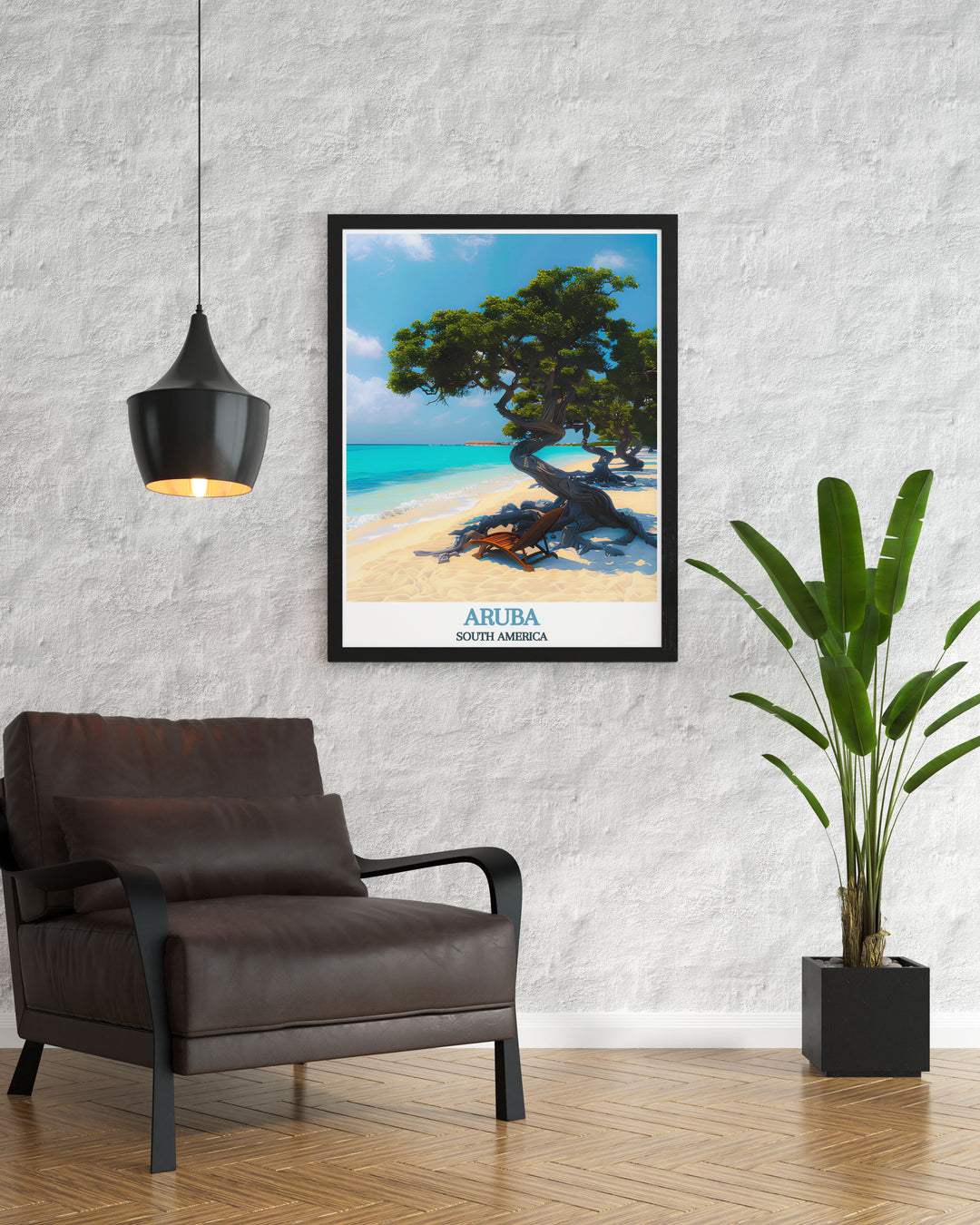Stunning Aruba wall art featuring the pristine sands and azure waters of Eagle Beach ideal for enhancing your living space with a touch of Caribbean charm and creating a dynamic atmosphere in any room with its vibrant colors and detailed design