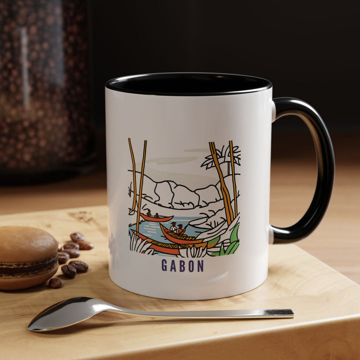 This artistic Gabon mug highlights the country’s unique charm through intricate designs. Made from premium ceramic, it is both dishwasher and microwave safe, making it a stylish yet functional addition to your drinkware collection.