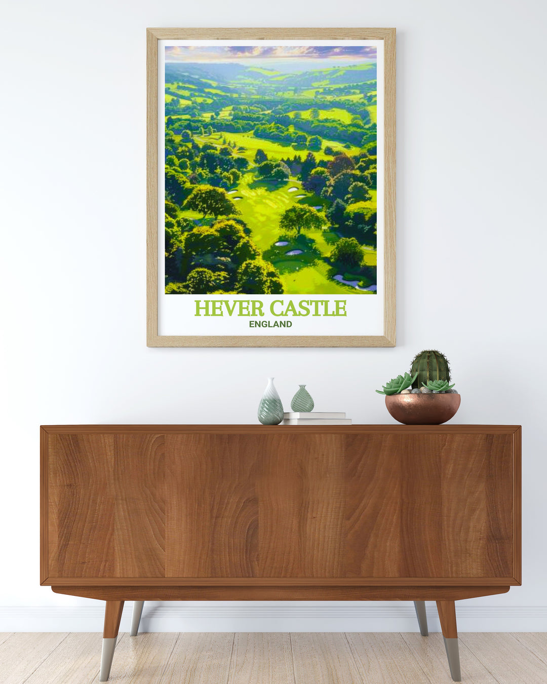 Captivating Hever Castle Golf Club travel print perfect for art and collectibles enthusiasts seeking unique decor