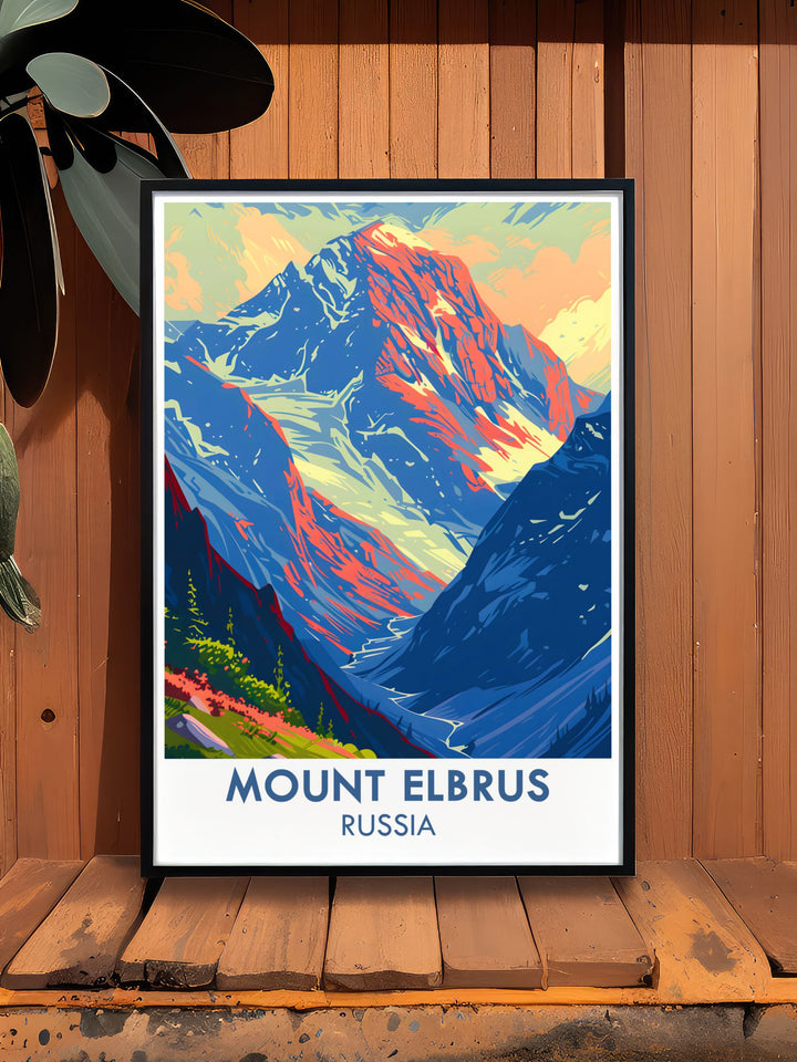 Bucket List Prints featuring Mount Elbrus inspiring dreams of adventure and exploration includes Mt Elbrus artwork perfect for creating a focal point in your home or office