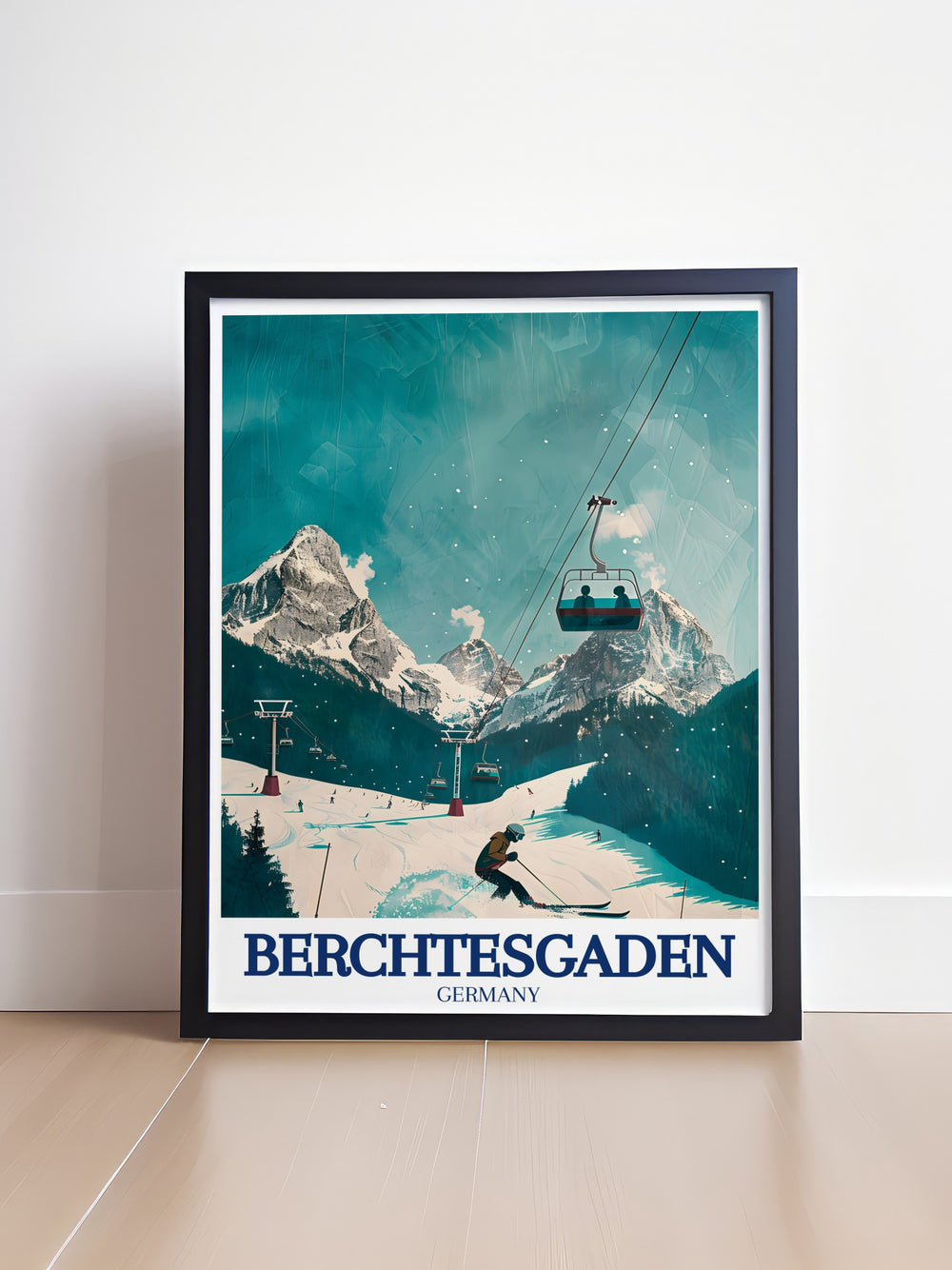 Our Königssee wall art print brings to life the beauty of Berchtesgadens famous lake, nestled within the majestic Alps. A perfect travel gift for nature lovers, this print is designed to evoke memories of serene landscapes and outdoor adventures.