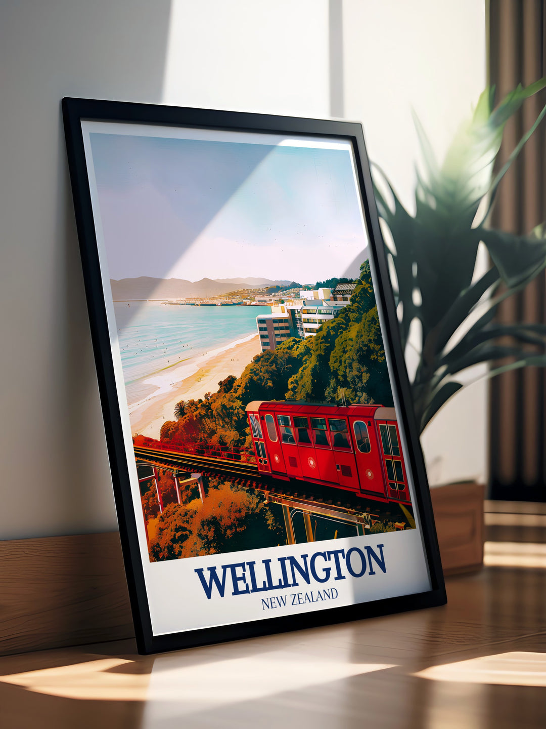 Wellington Cable Car canvas art brings to life one of New Zealands most beloved landmarks. With its vibrant red car and sweeping city views, this artwork is perfect for lovers of urban landscapes, adding a dynamic and stylish touch to any space.