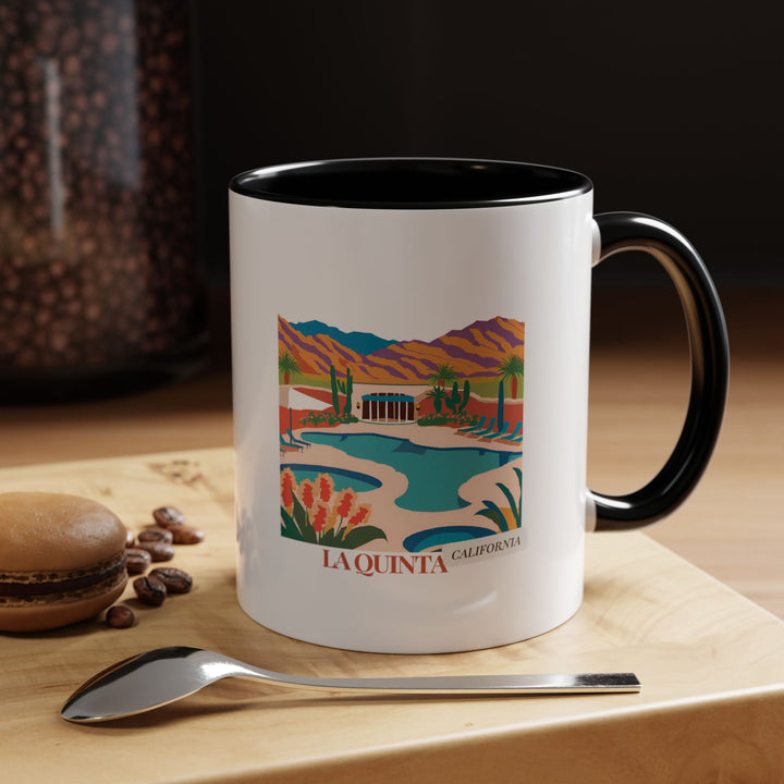 Enjoy your favorite beverage with this La Quinta California mug, showcasing the city’s stunning landscapes and warm ambiance. Dishwasher-safe and durable, it is a meaningful gift or keepsake for admirers of La Quinta.