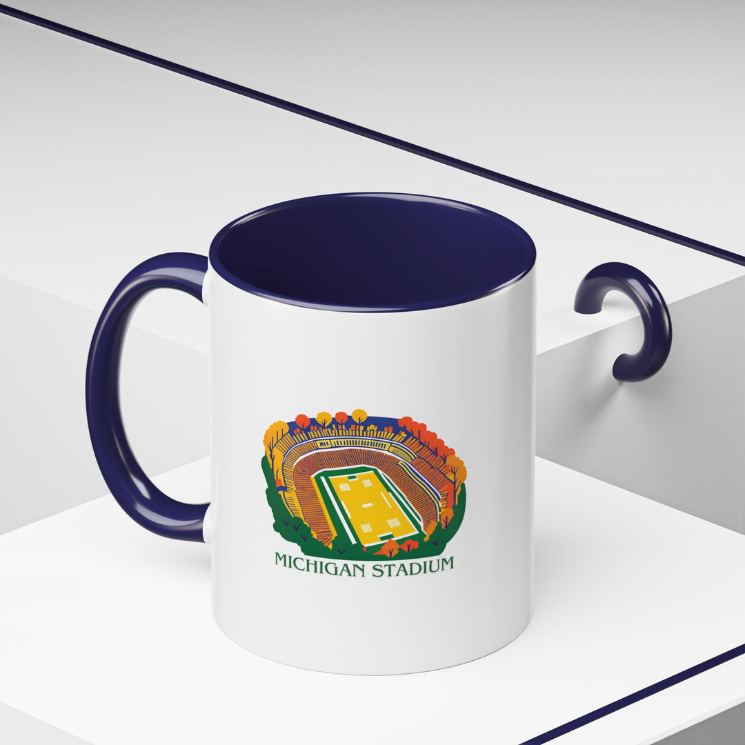 Capture the spirit of Michigan Stadium with this ceramic mug. Its bold design celebrates the legendary venue, while its microwave-safe and dishwasher-friendly features make it ideal for daily use.