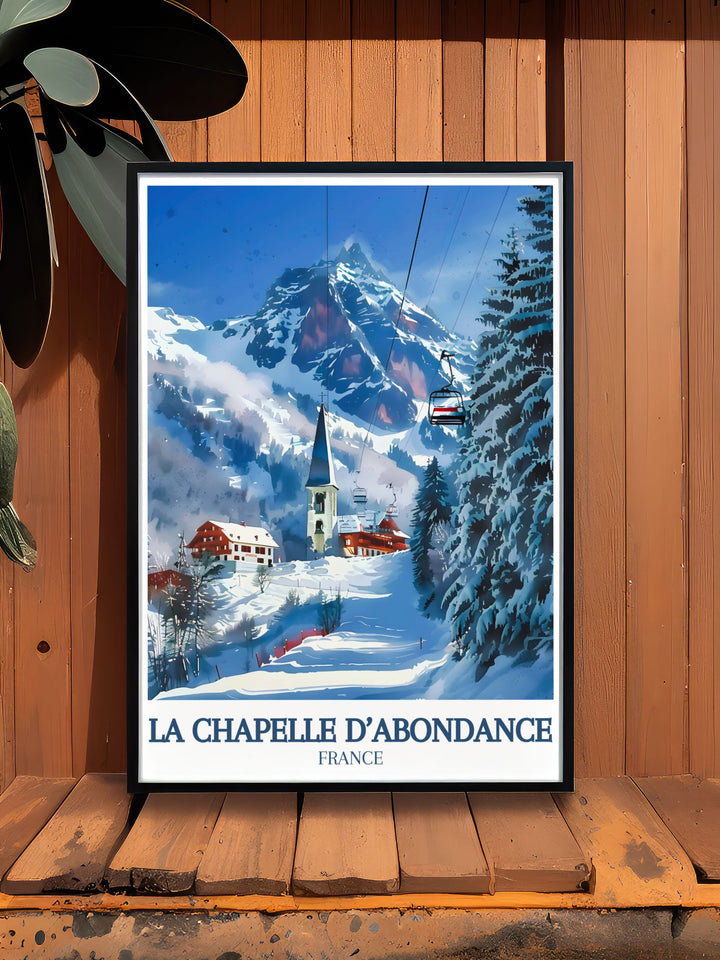 Framed Print of the picturesque landscapes of Saint Maurice and Val d Abondance ideal for enhancing your living space with the timeless beauty of the French Alps