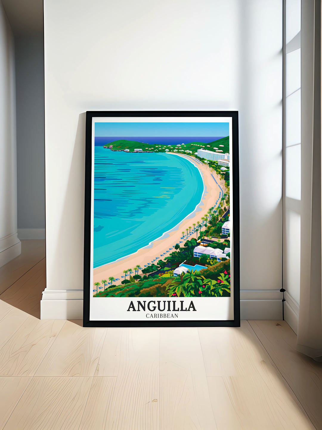 Anguilla Art Print featuring Maundays Bay Maundays Beach offers a serene view of the Caribbean ideal for enhancing your home decor with a touch of tropical elegance perfect for living rooms bedrooms or as a thoughtful gift for lovers of Caribbean travel