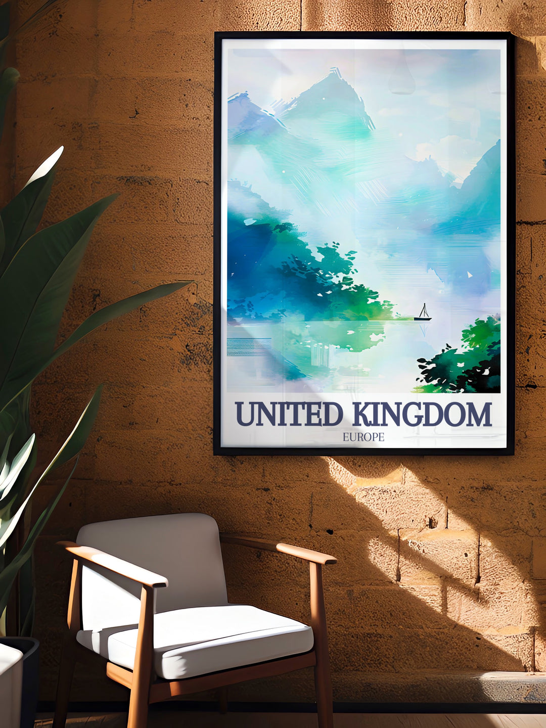 This vintage style travel poster showcases the breathtaking scenery of Loch Ness and the Scottish Highlands. With its timeless design and stunning details, its a perfect addition to any room, celebrating the natural beauty of the United Kingdom.