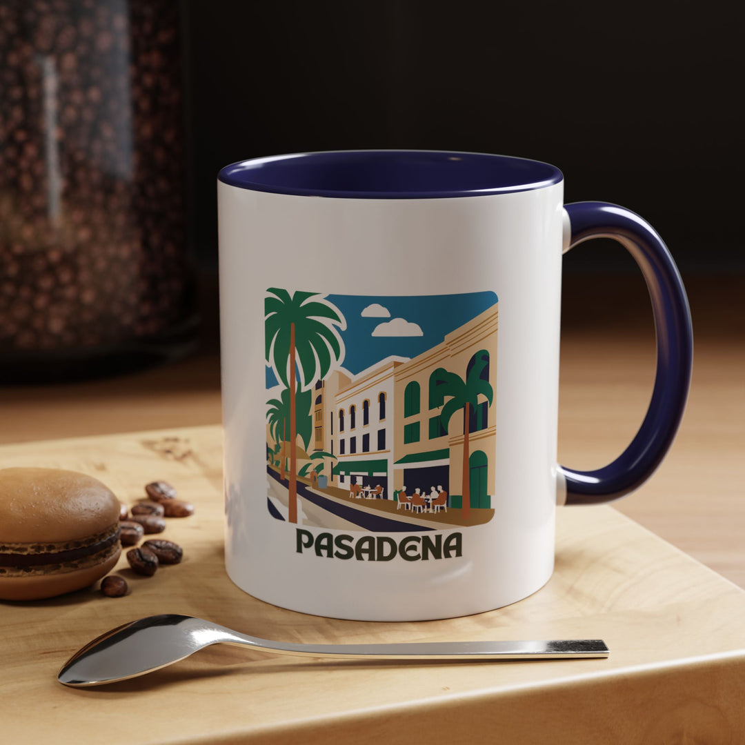 A beautifully crafted Pasadena mug featuring intricate artwork of Pasadena’s iconic architecture and scenic landscapes. Made from durable ceramic, this mug is dishwasher and microwave safe, perfect for coffee and tea lovers who appreciate city elegance.