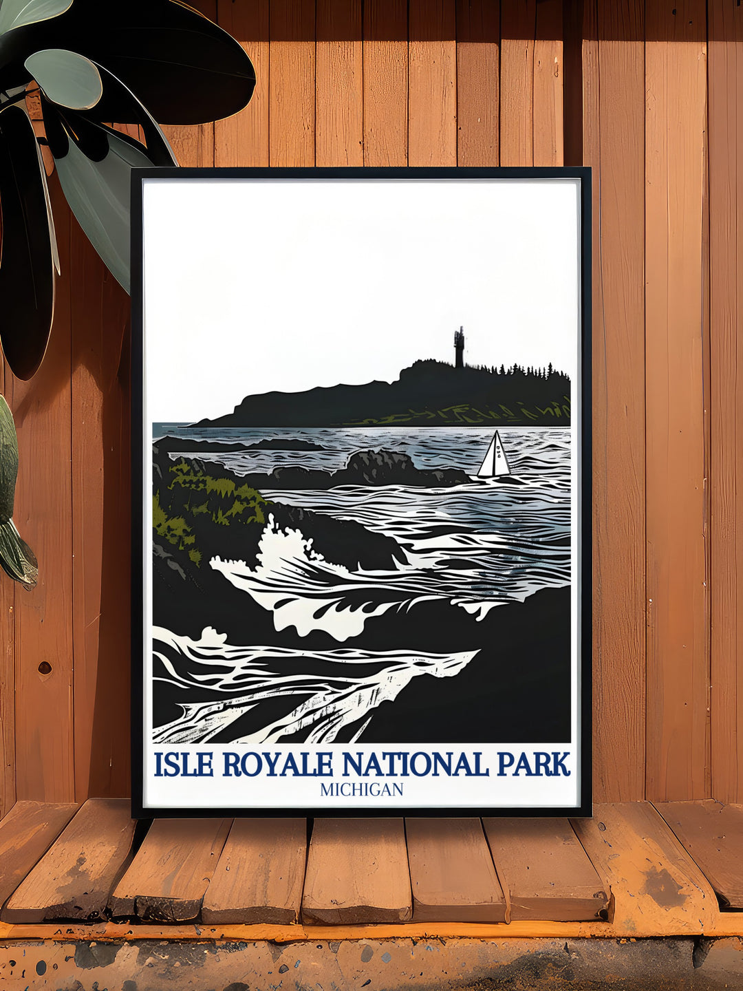 An exquisite canvas art piece that celebrates the diverse landscapes of Isle Royale National Park. This print features vibrant colors and intricate details, showcasing the natural charm of the park and its surroundings, perfect for any home or office.