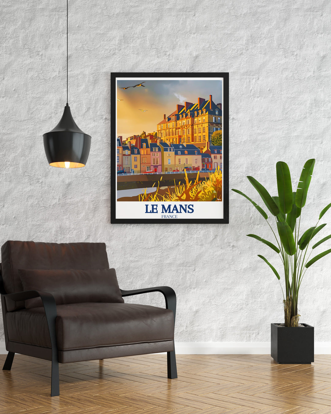 Cathédrale Saint Julien wall print featuring a stunning depiction of this historical landmark in Le Mans. The detailed artwork and high quality print make this a standout piece for any room, offering a glimpse into the rich history and architectural beauty of France.