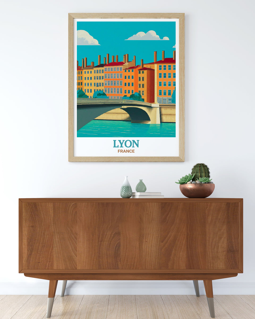 Lyon Wall Art portraying the historic elegance of Vieux Lyon, with its beautiful blend of old world architecture and modern city life. This print is perfect for anyone who has a deep appreciation for French culture and wants to bring a piece of Lyon into their home.