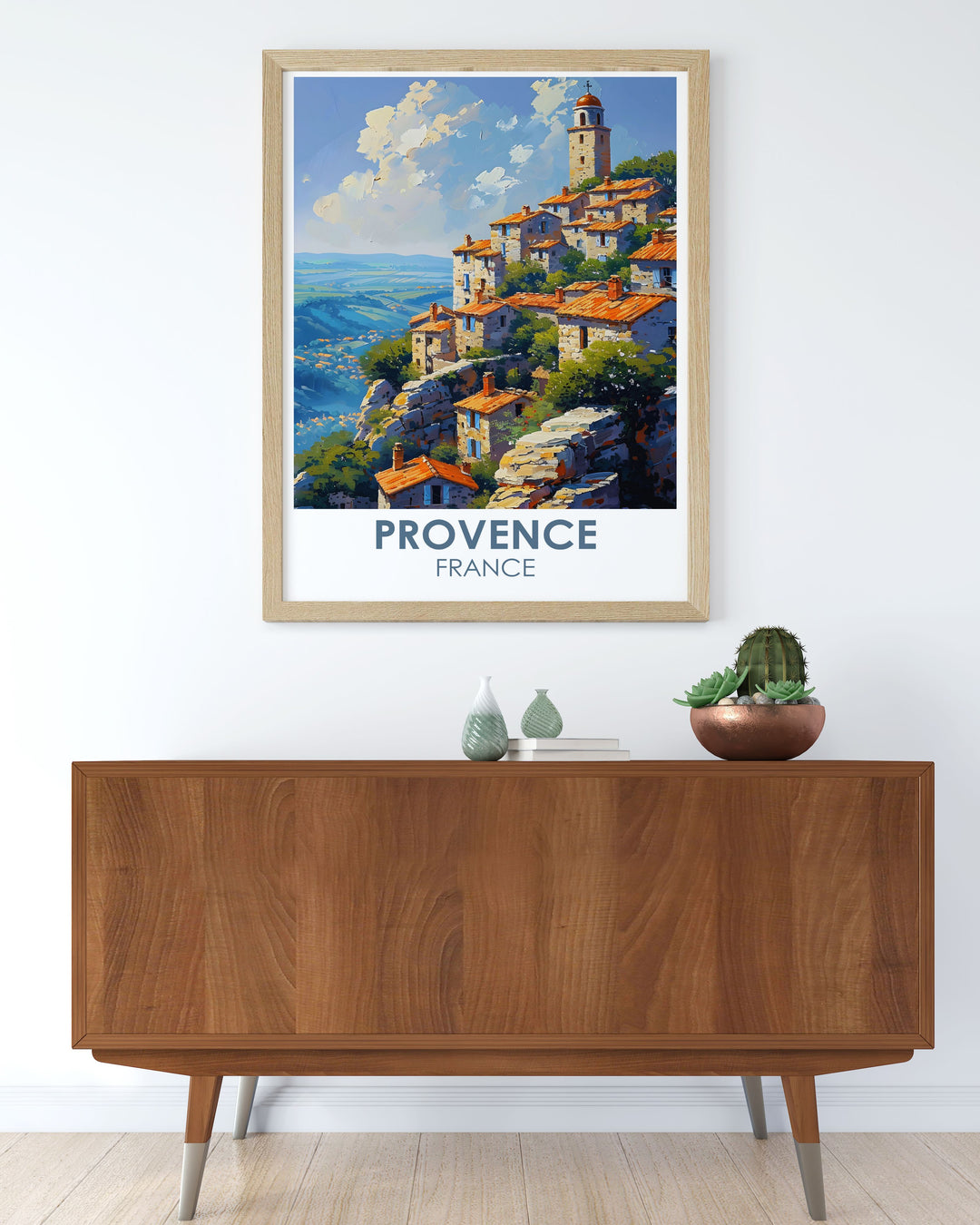 Embrace the rich history and cultural heritage of Gordes with this travel poster, depicting the villages narrow streets, charming squares, and historical landmarks.
