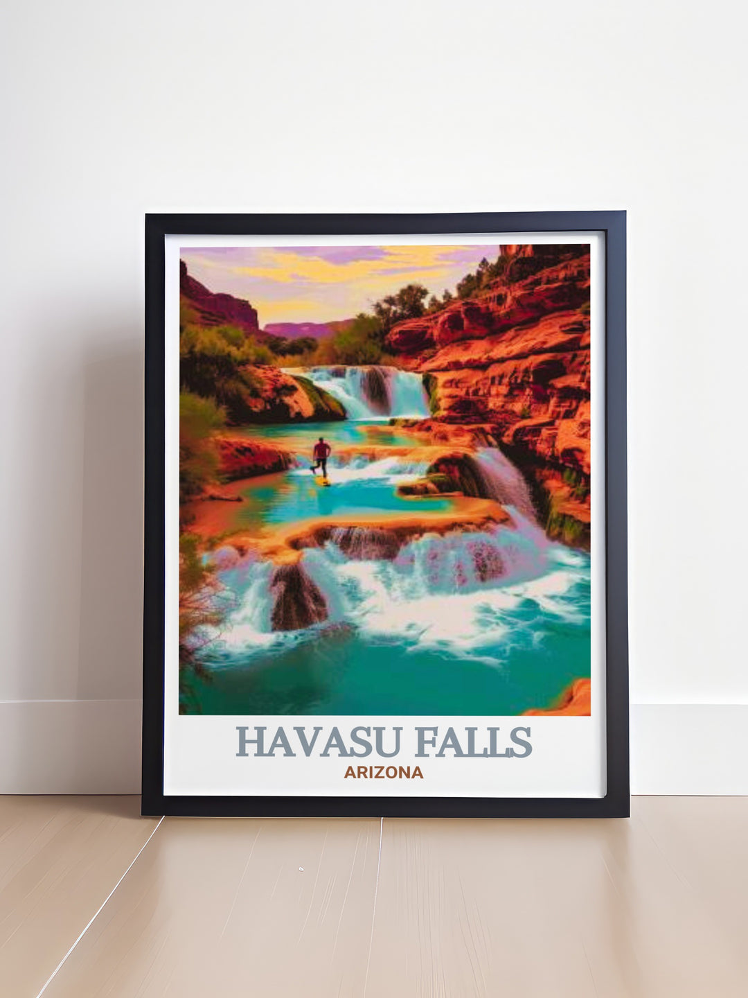 This Havasu Falls wall art captures the breathtaking beauty of Arizonas most famous waterfall, with vibrant colors and intricate details. Perfect for adding a touch of natures grandeur to your home decor.