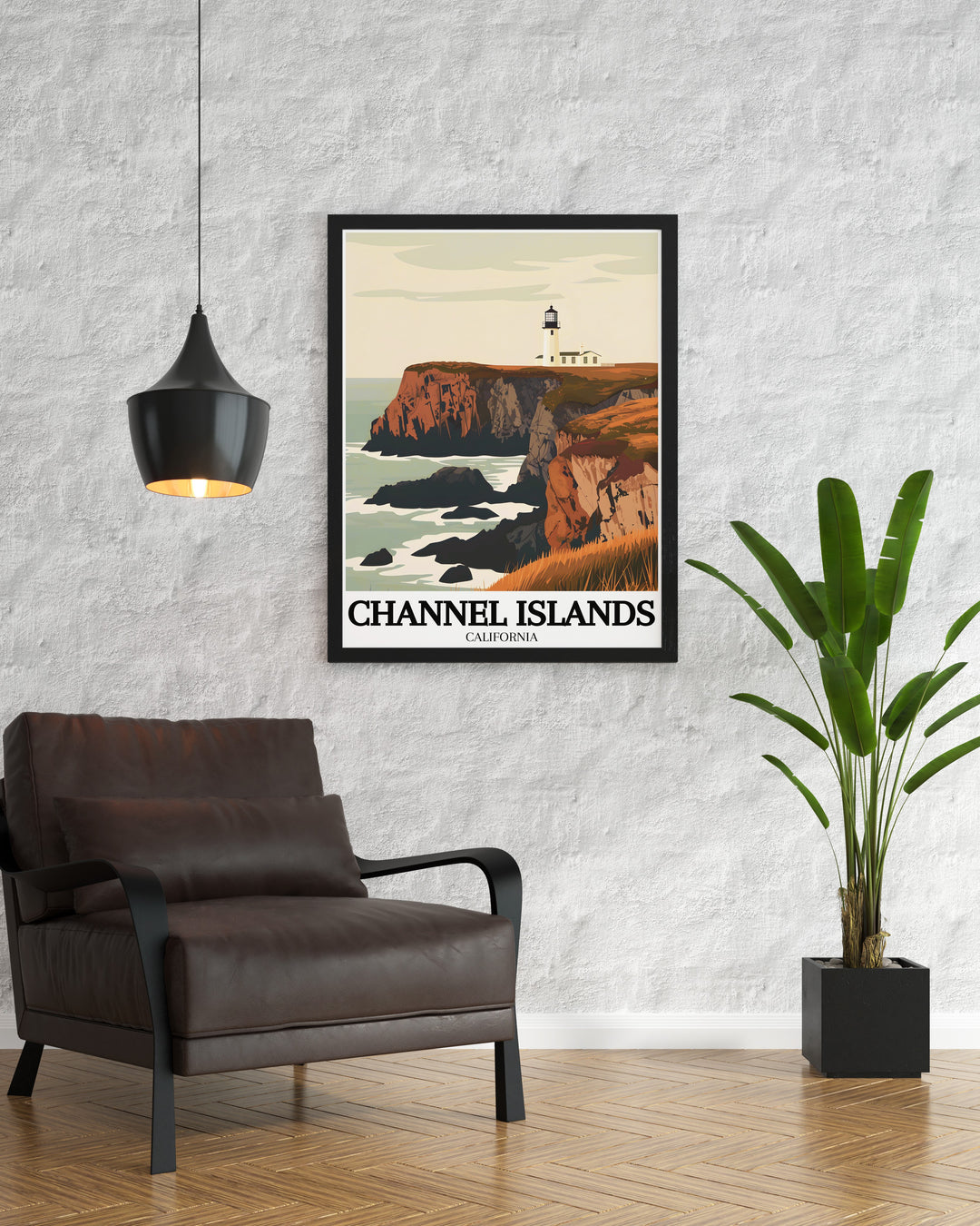 California poster highlighting the beauty of Anacapa Island, Anacapa lighthouse and the scenic Channel Islands National Park an inspiring addition to any bucket list print collection.