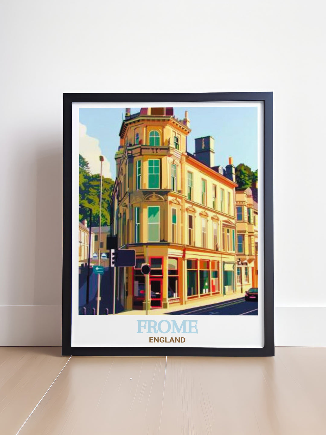 Frome Museum art print, highlighting the towns cultural and historical beauty in a stunning visual representation. This print makes the perfect addition to your UK wall art collection or as a thoughtful travel gift for anyone who loves British history.