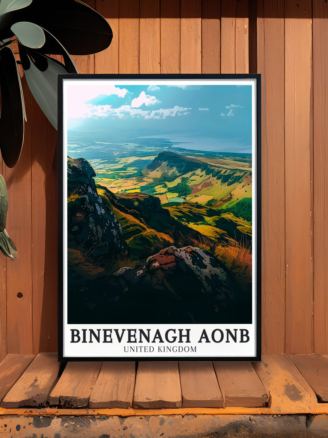 Bucket List Print of Binevenagh Woodlands Lough Foyle displaying the serene landscapes of Northern Irelands County Londonderry an ideal piece for those who love Northern Ireland art