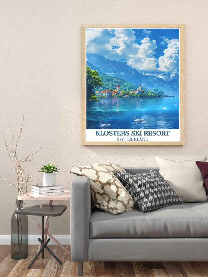 Transform your living space with our Lake Geneva wall art. This Lake Geneva travel poster features stunning artwork that highlights the lakes serene beauty and elegance. Perfect for adding a touch of sophistication to any room