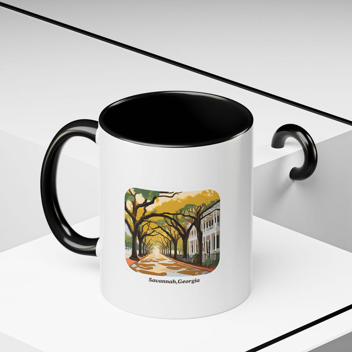 A perfect way to enjoy your morning coffee or afternoon tea, this Savannah, Georgia mug showcases the city’s historic streets and gardens. Ideal for those who love Southern elegance and appreciate the beauty of Savannah.