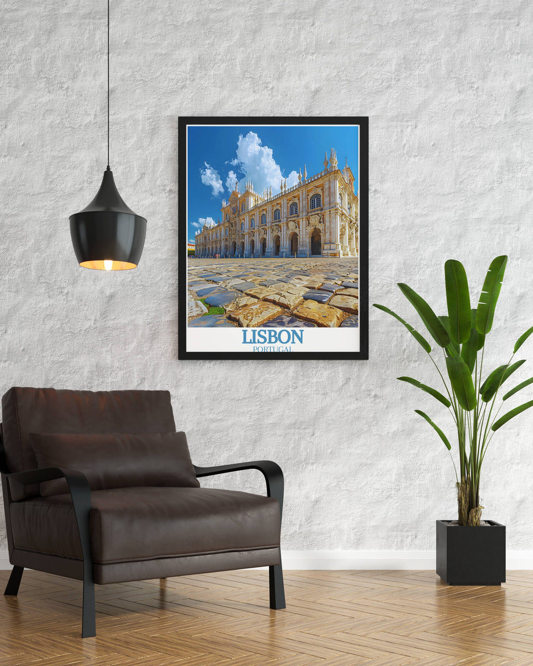 Stunning Jeronimos Monastery Artwork featuring the detailed and majestic design of the Manueline architecture suitable for stylish home decor and sophisticated living spaces.