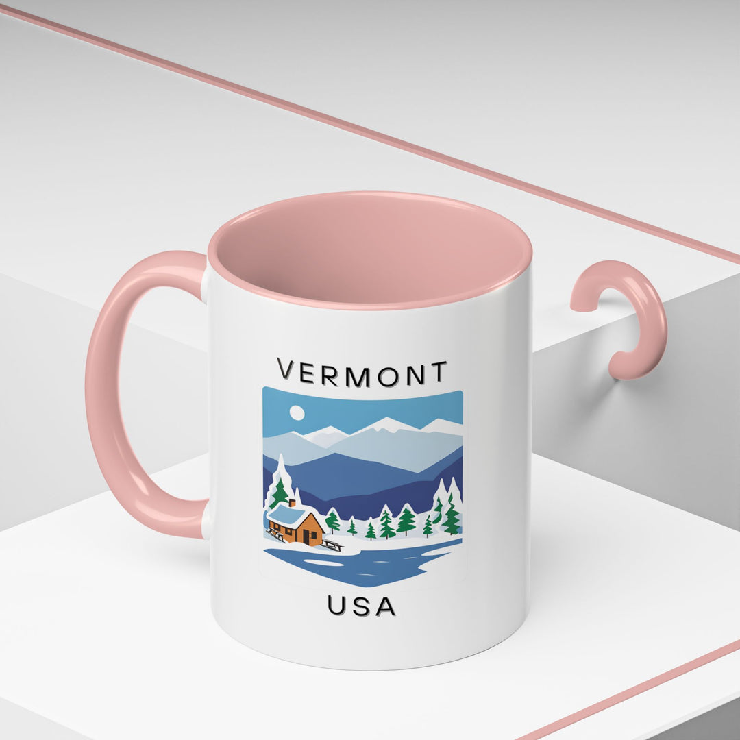 Vermont USA mug that showcases the stunning landscapes of Vermont. Perfect for coffee or tea lovers, it’s durable and dishwasher-safe, making it a great gift for travelers or nature enthusiasts.