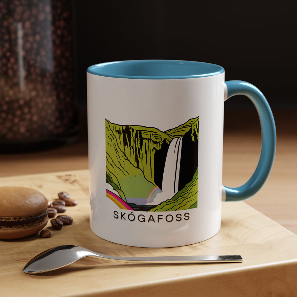 The Skógafoss Iceland mug is designed to capture the breathtaking beauty of Iceland’s Skógafoss waterfall. Ideal for sipping your favorite hot drinks, this durable ceramic mug is dishwasher and microwave safe, making it a perfect gift for adventure lovers.