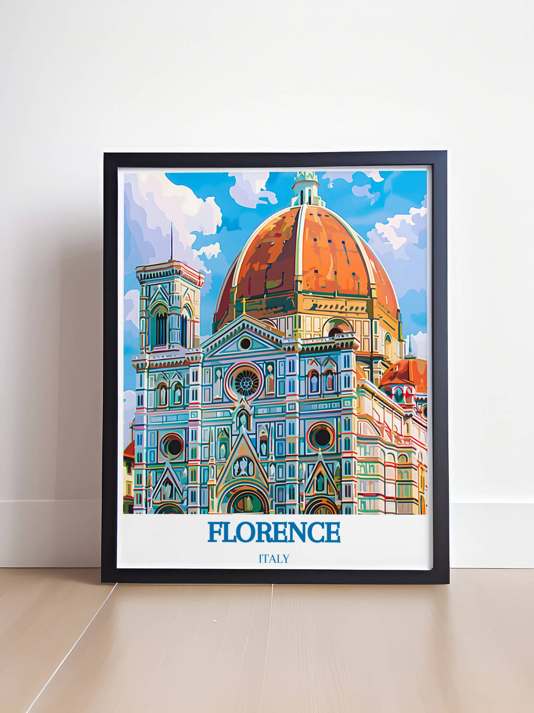 Elegant Duomo di Firenze artwork capturing the grandeur of Florence cathedral perfect for enhancing your living room decor and a great gift idea for those passionate about Italy