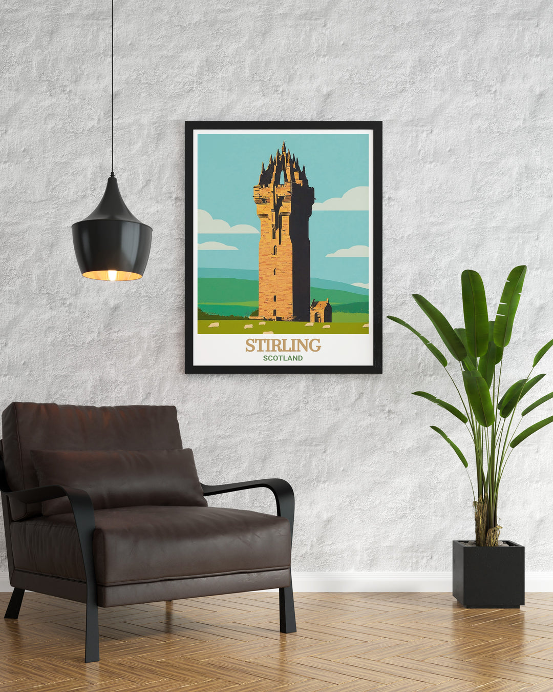 The National Wallace Monument stands proudly in this canvas art, capturing Scotlands heroic spirit. The print offers a perfect balance of natural beauty and historical significance, ideal for anyone who appreciates Scotlands landmarks.