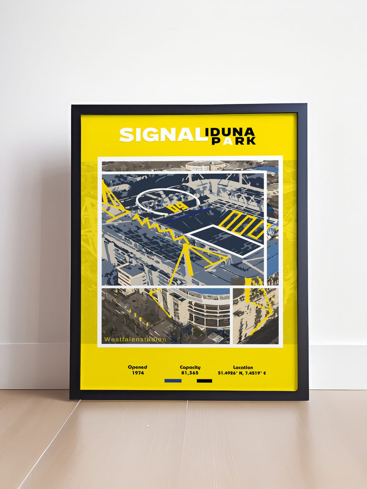 Dive into the excitement of Borussia Dortmund matches with our Marco Reus Poster featuring the electric atmosphere of Signal Iduna Park and the skill of Julian Brandt and Donyell Malen