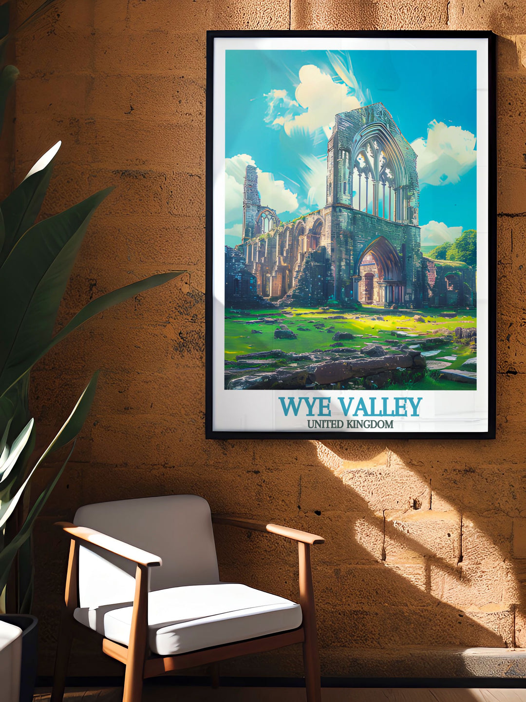 Tintern Abbey modern decor highlighting the beauty of the abbey and the tranquility of the Forest of Dean. Adds a perfect blend of modern art and historical elegance to your home.