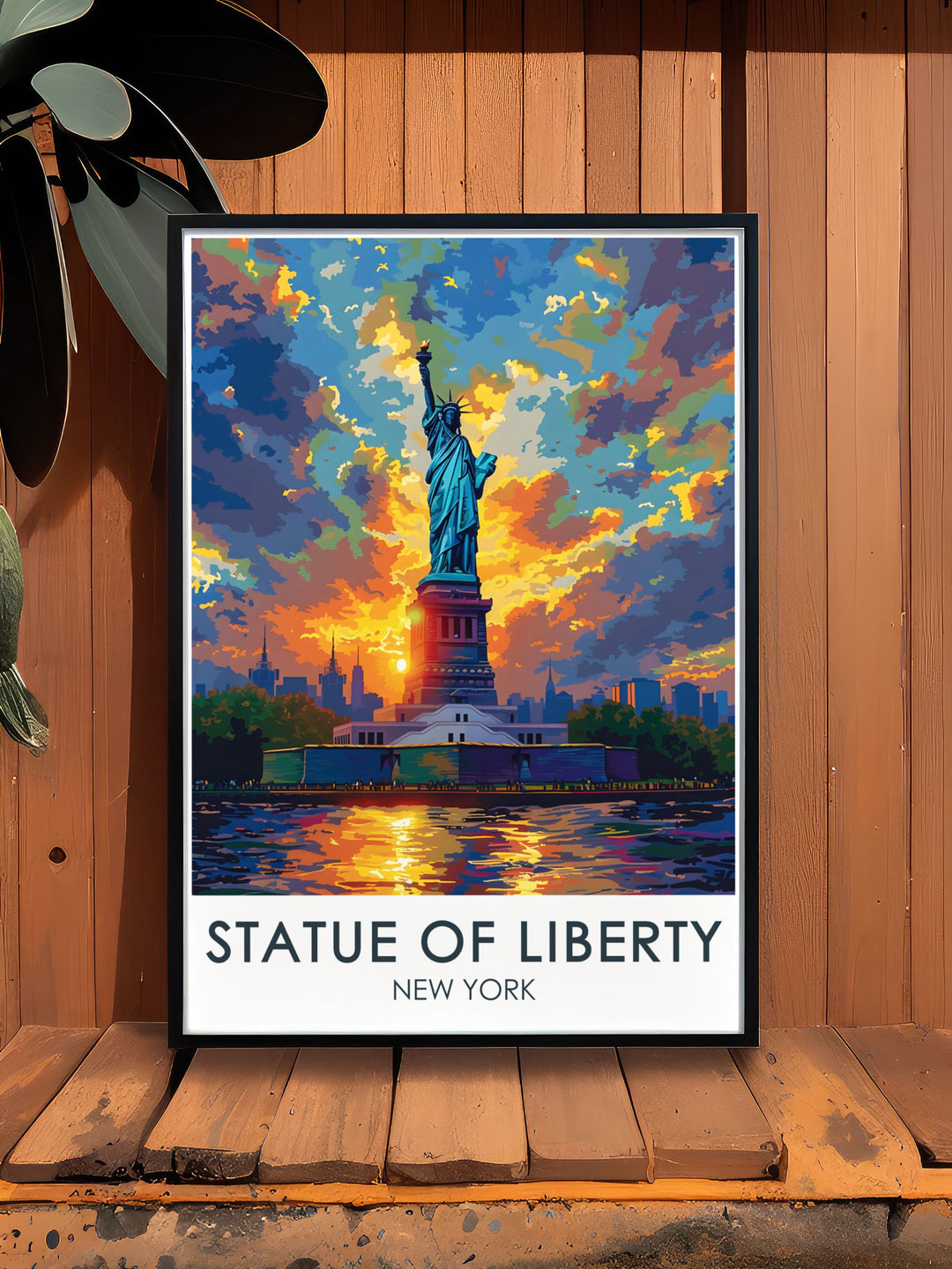 Statue of Liberty framed prints designed with a contemporary style ideal for sophisticated home decor and modern art collectors looking for stunning living room pieces