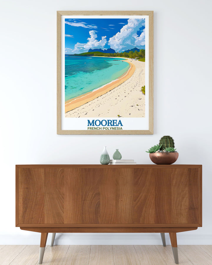 Bring the tranquility of Mooreas Temae Beach into your home with this French Polynesia Canvas Art. The print captures the peaceful vibe of French Polynesias most iconic beach, offering a perfect escape into island life for your living room, bedroom, or office décor.