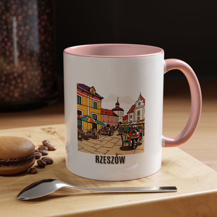 This Rzeszów mug combines artistic beauty with practical functionality. Featuring detailed artwork of the city’s scenic streets and historic buildings, it is made from high-quality ceramic, dishwasher safe, and perfect for coffee or tea lovers.