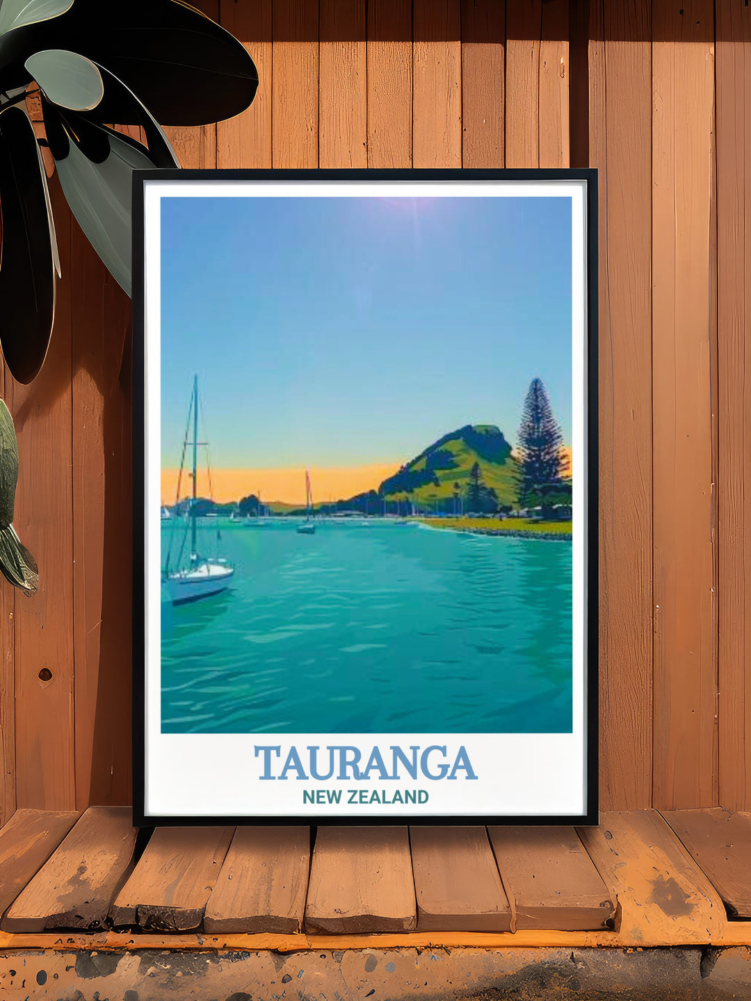 Elegant Pilot Bay modern art captures the unique beauty of Tauranga making it a standout piece in any living room or office decor