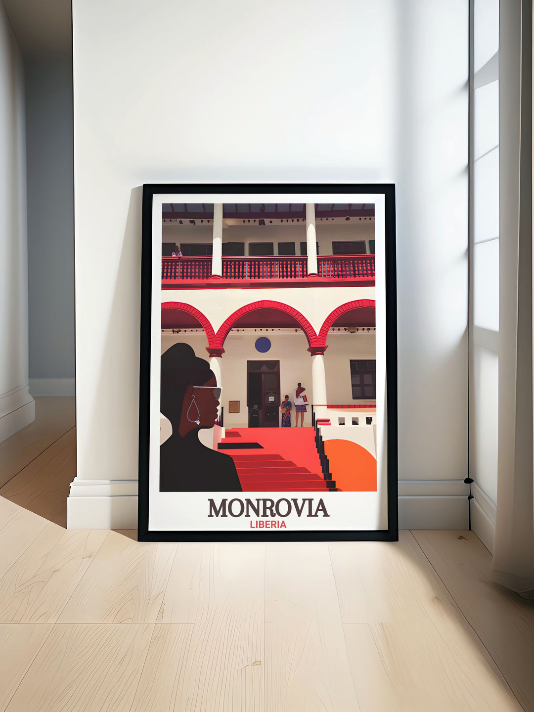 Liberian National Museum modern print showcasing detailed and vibrant imagery of Liberias rich cultural heritage ideal for adding a touch of sophistication and history to any living space or office environment