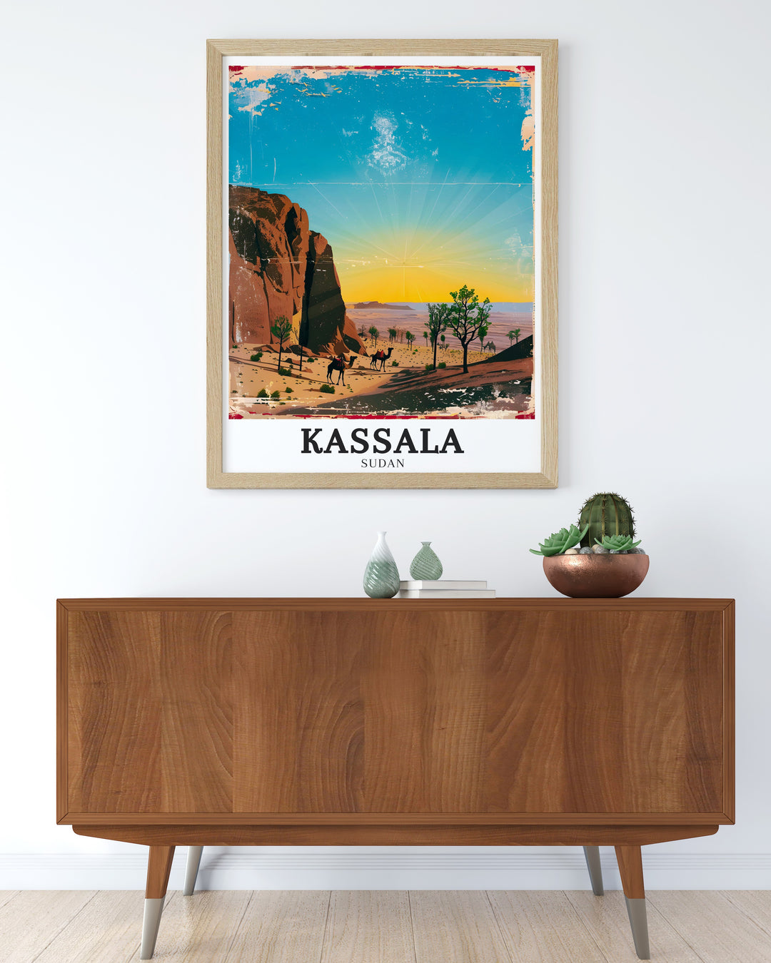 Kassala painting displaying the breathtaking views of Taka Mountains East central Sudan great for modern and classic decor styles offering a vibrant touch to your space.