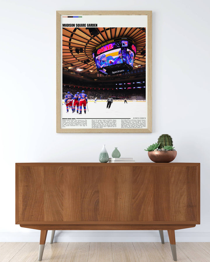 Rangers Wall Art featuring classic players perfect for fans who love the excitement of Madison Square Garden and want to display their team pride in their home