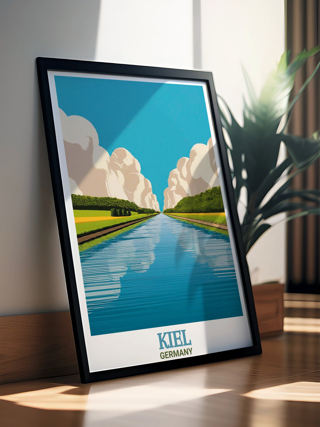 This framed art of the Kiel Canal is a wonderful gift for those who appreciate travel and history. With intricate details and vibrant colors, this artwork brings the charm of Germany into any living space.