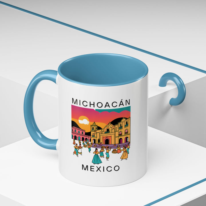 Capture the essence of Michoacán with this beautifully designed mug. Featuring colorful artwork of the region’s landscapes, it’s ideal for anyone who loves Mexican culture. Durable ceramic material ensures it will last for years.