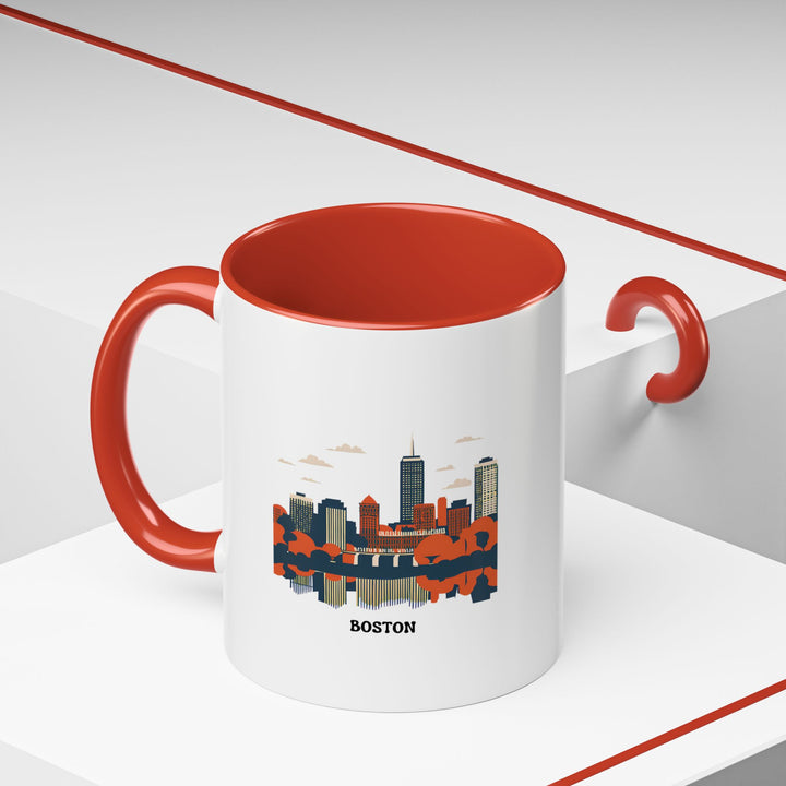 A stylish Boston Mug designed with intricate artwork that celebrates the city’s cultural landmarks. This ceramic mug is dishwasher safe, making it ideal for personal use or gifting.