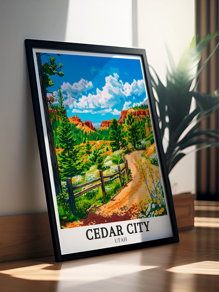 Red Cliffs National Conservation Area Cedar Canyon poster a captivating piece of Utah wall art that brings the beauty of the outdoors into your home ideal for creating a calming and inspiring environment