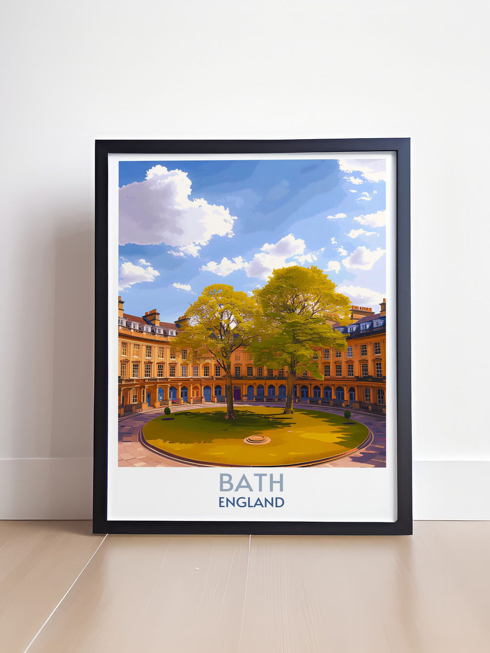 Stunning visual of The Circus in Bath, England, in exquisite detail perfect wall decor for those who appreciate English heritage.
