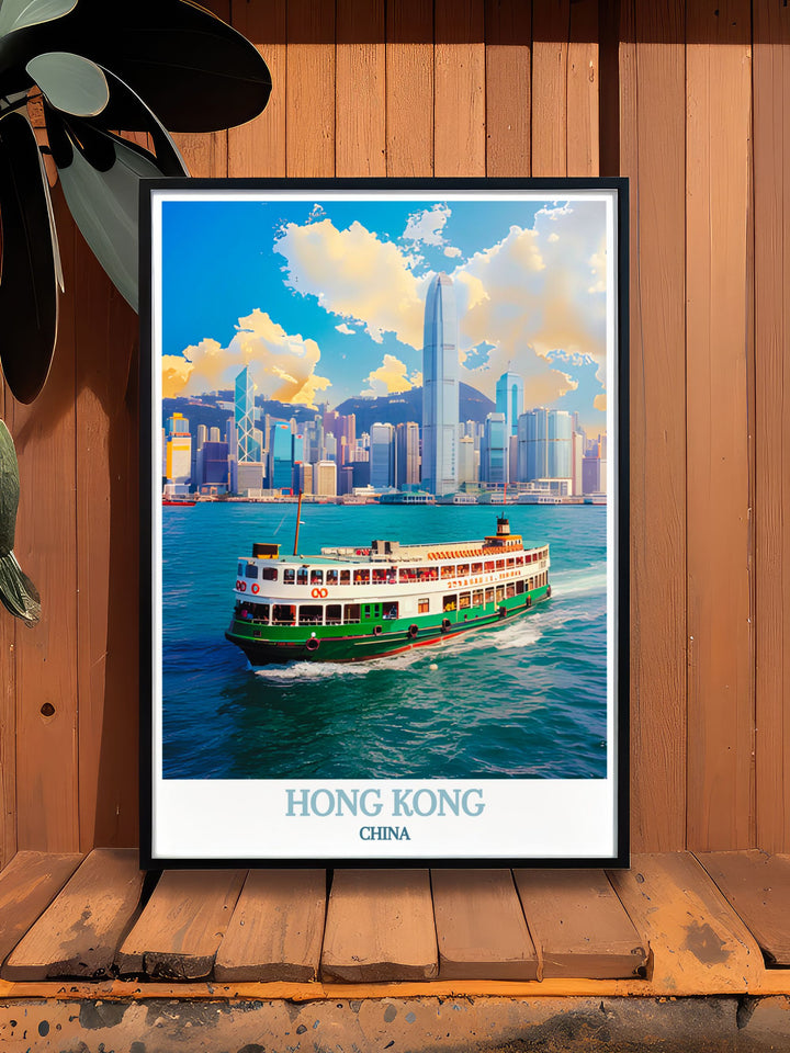 Celebrating Hong Kongs vibrant cityscape, this poster highlights the skylines stunning skyscrapers and bustling harbor. Perfect for urban landscape lovers, this artwork captures the dynamic energy of one of Asias most iconic cities.