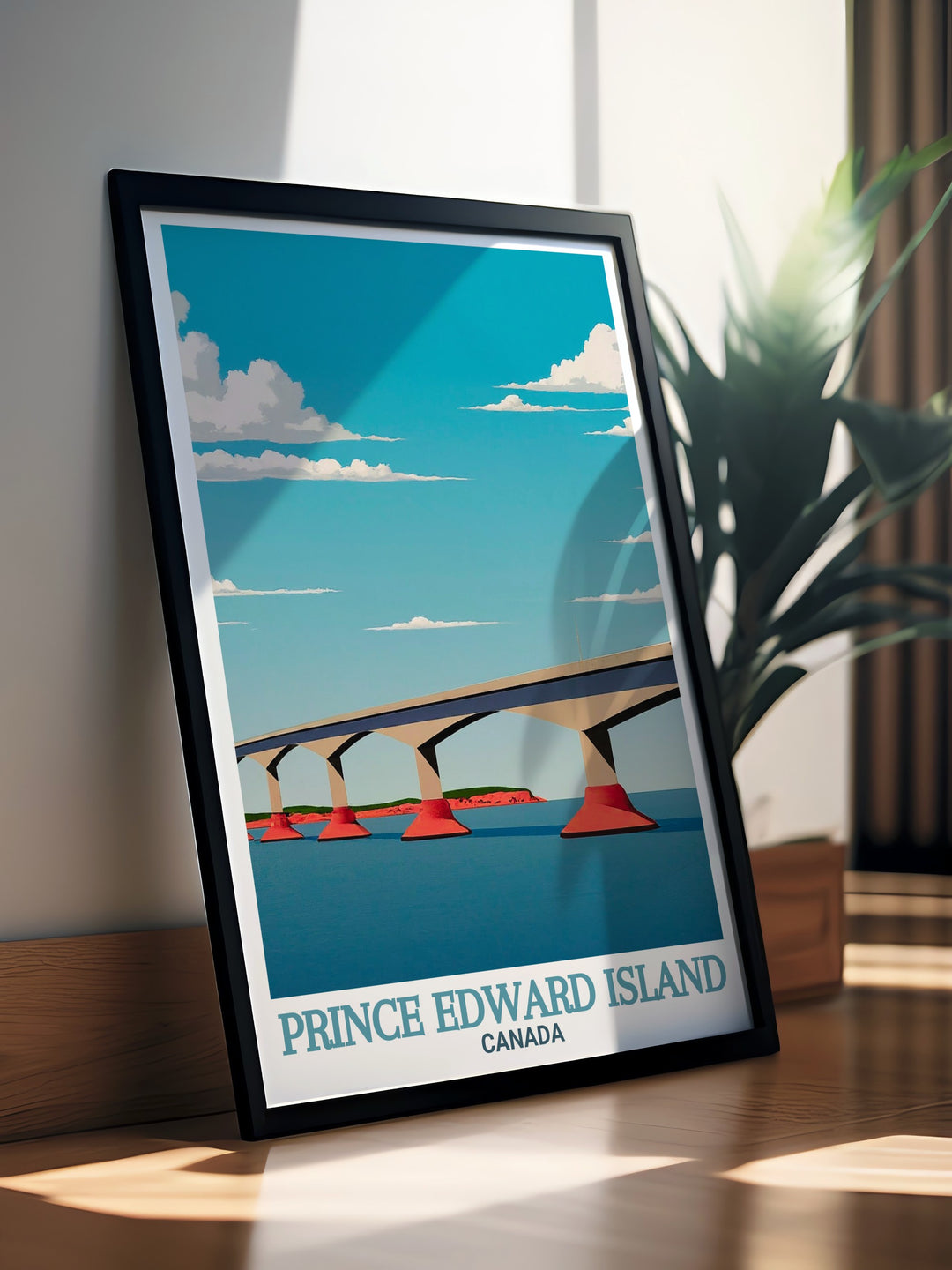 Confederation Bridge stunning prints capturing the breathtaking beauty of the bridge and the surrounding waters perfect for enhancing your home decor with a touch of sophistication and charm these prints are also great for thoughtful gifts.