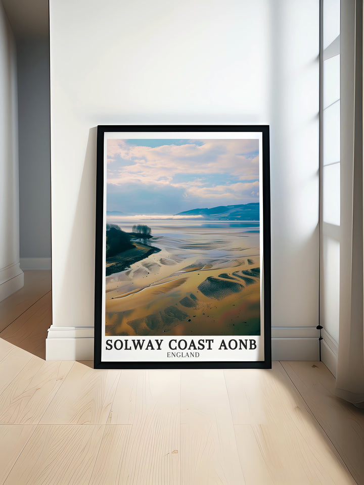 Solway Coast AONB Posters. These posters bring the stunning landscapes of Solway Coast AONB, The Solway Firth, and the mudflats into your home, making them perfect for travel enthusiasts and art collectors. Ideal for wall decor.