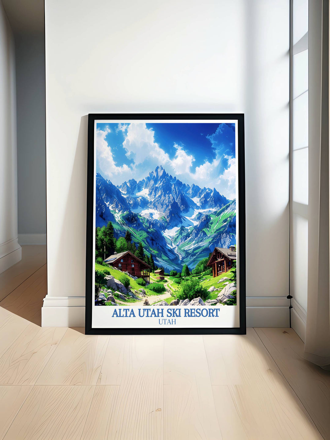 Alta Utah Poster showcasing the stunning landscapes of Alta Ski Resort perfect for adding a touch of elegance and adventure to any living space or office Albion Basin framed prints for modern home decor