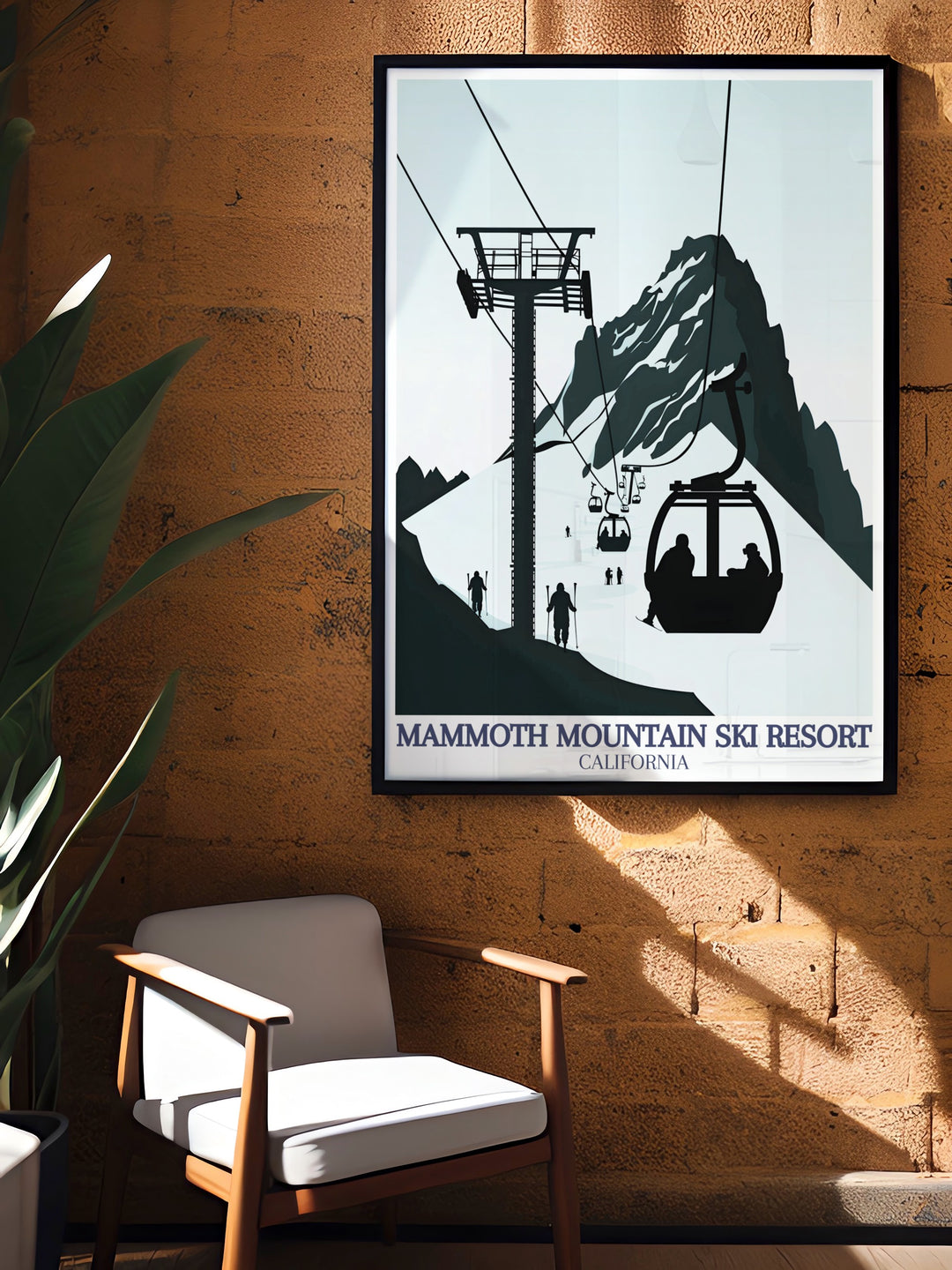 Our Mammoth Mountain Ski Resort Poster brings the energy of the slopes into your living room. The travel print features the beloved Main Lodge, and the complementary canvas art of Inyo National Forest adds a serene backdrop of towering trees and rugged landscapes to any wall.