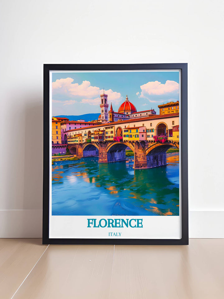 Ponte Vecchio stunning prints offering a beautiful depiction of Florence the artwork is perfect for Italy travel gifts and adding sophistication to your home decor a timeless representation of Italian culture