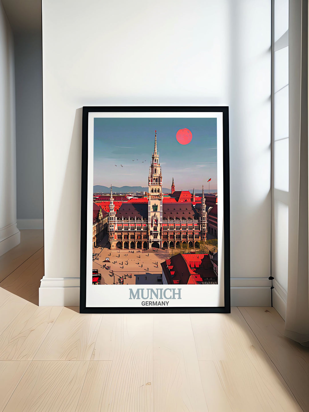 Bring the elegance of Munichs New Town Hall into your home with this Germany Canvas Art. Featuring detailed architectural designs, this print is perfect for lovers of European culture and art.